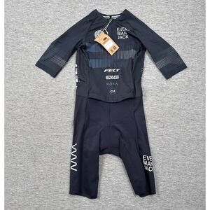 WYN Republic Triathlon Suit Mens XS Blue EMJ Velocity+ Sponsor Logos NEW